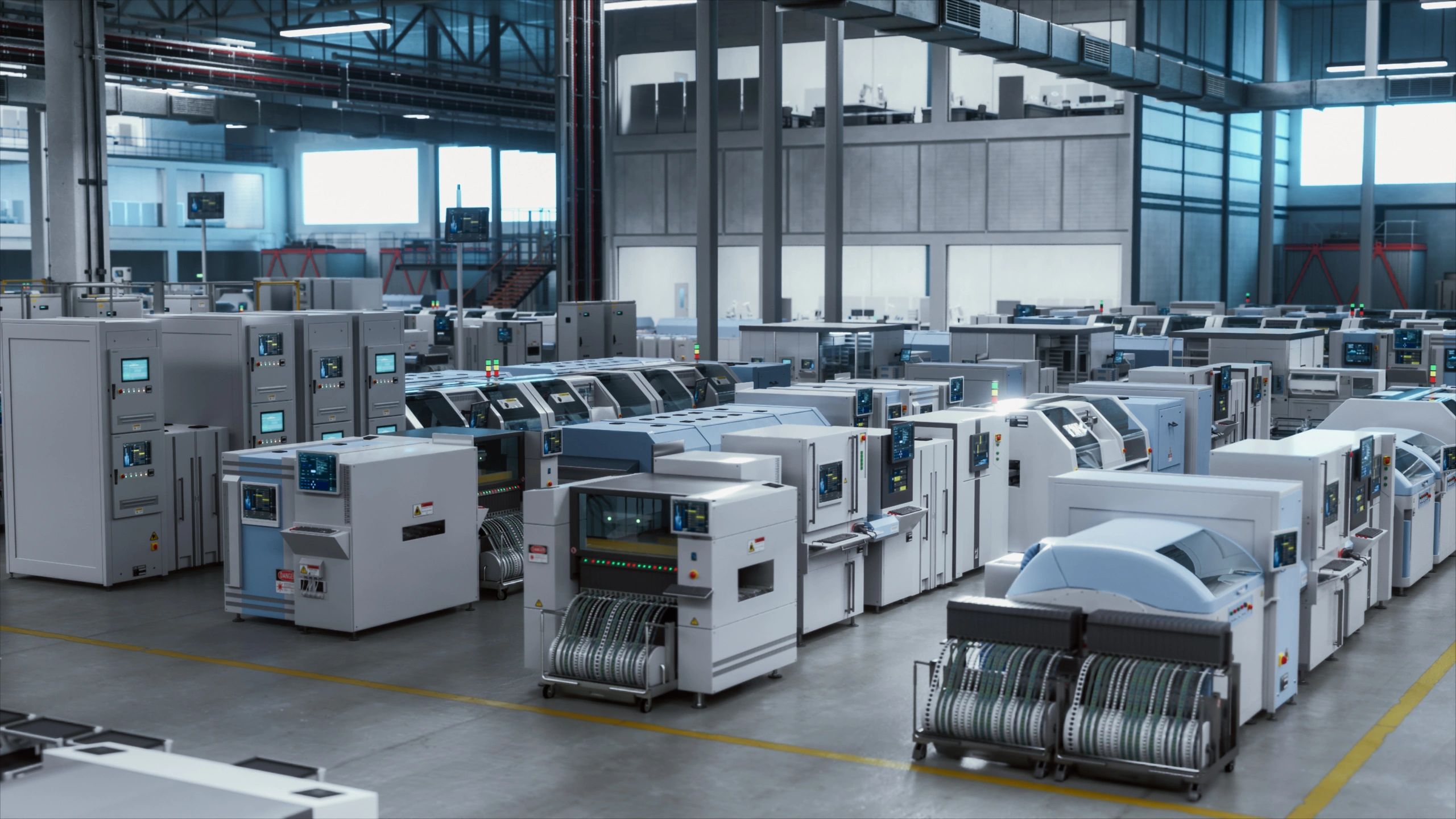 Advanced electronics production environment representing Londontec's technology distribution network